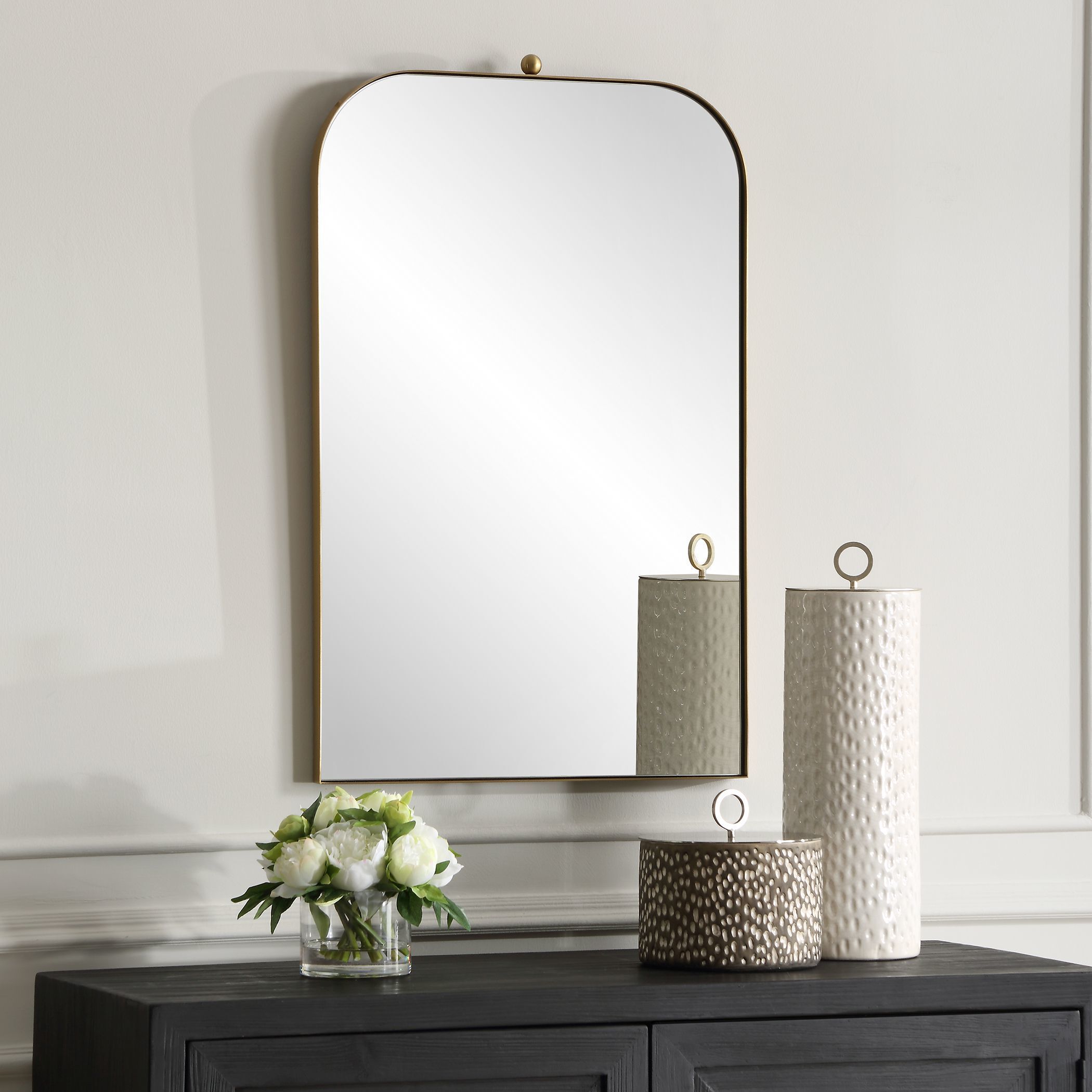 Cassidy 33 X 21 inch Plated Brass Mirror