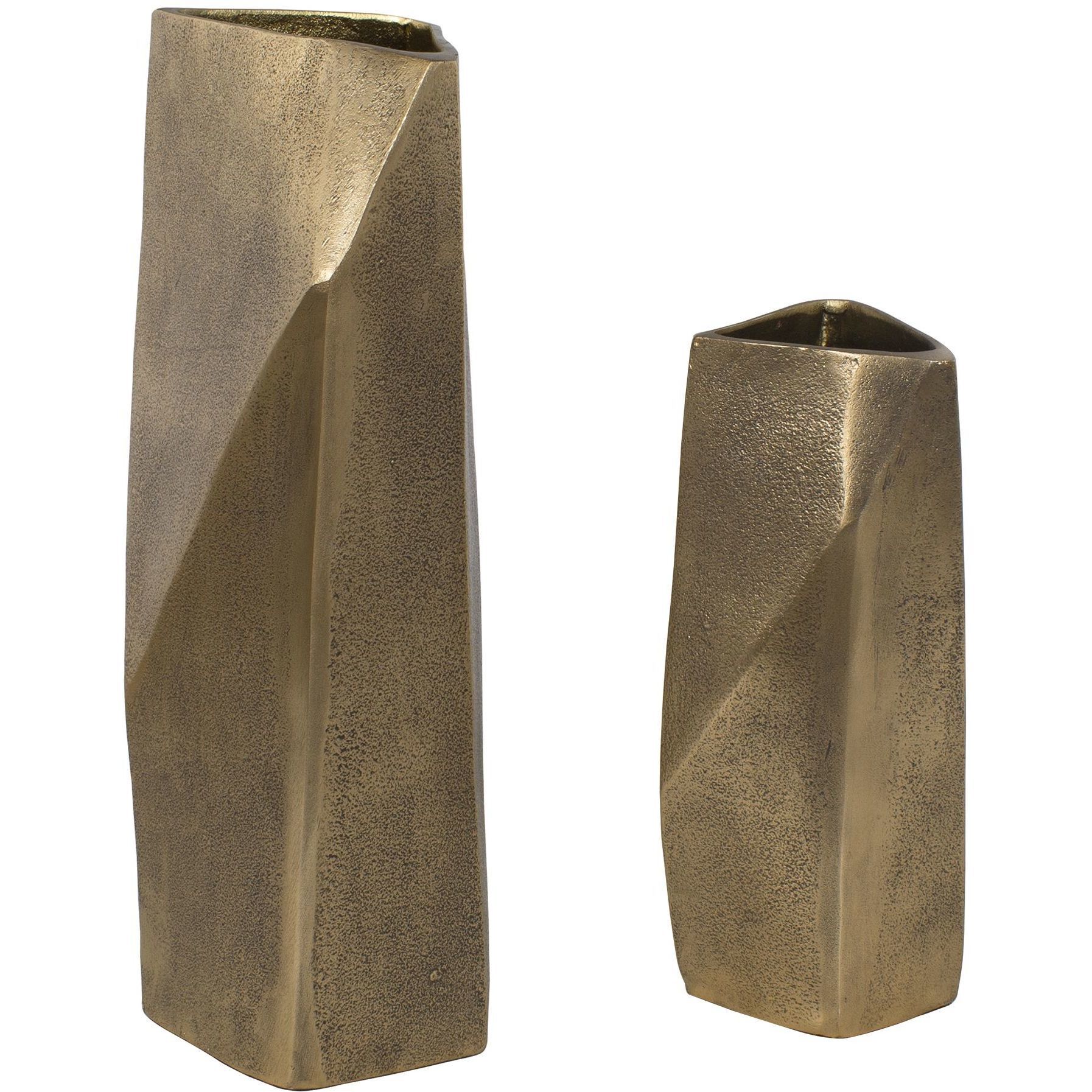 GeoForm 17.5 X 9.5 inch Indoor-Outdoor Vases, Set of 2