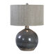 Vardenis 24 inch 150 watt Gray Ceramic Table Lamp Portable Light