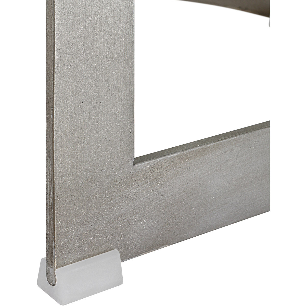 Ivanna 26 inch Brushed Silver and White Fabric Counter Stool