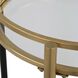 Dolly Matte Black and Gold Leaf Bar Cart