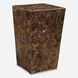 Poe 22.75 X 14.13 inch Brown Marble and Brushed Brass Accent Table