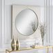 Cyprus 40 X 40 inch White Faux Shagreen Leather and Soft Gold Mirror