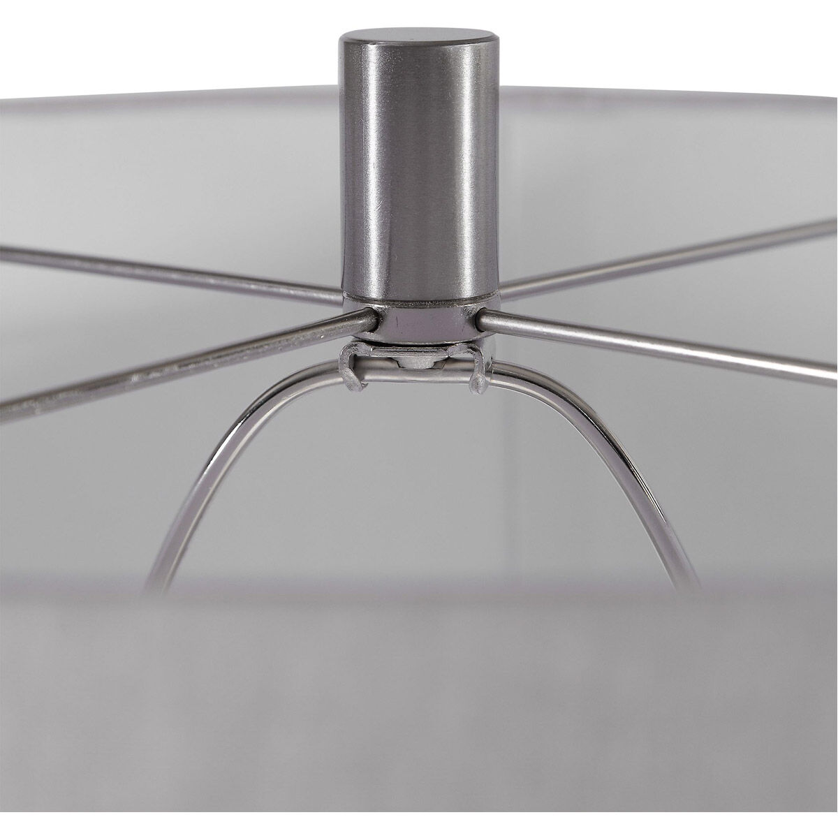 Arlan 31 inch 150 watt Glossy Dark Charcoal Glaze and Brushed Nickel Table Lamp Portable Light