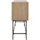 Lunar Elm Veneer and Black 4 Door Cabinet