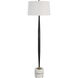 Miraz 66 inch 150.00 watt Cast Iron and Brushed Brass with White Marble Floor Lamp Portable Light