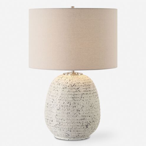 Danala 25.25 inch 150.00 watt Stone Ivory with Dark Gray Undertones and Brushed Nickel Table Lamp Portable Light