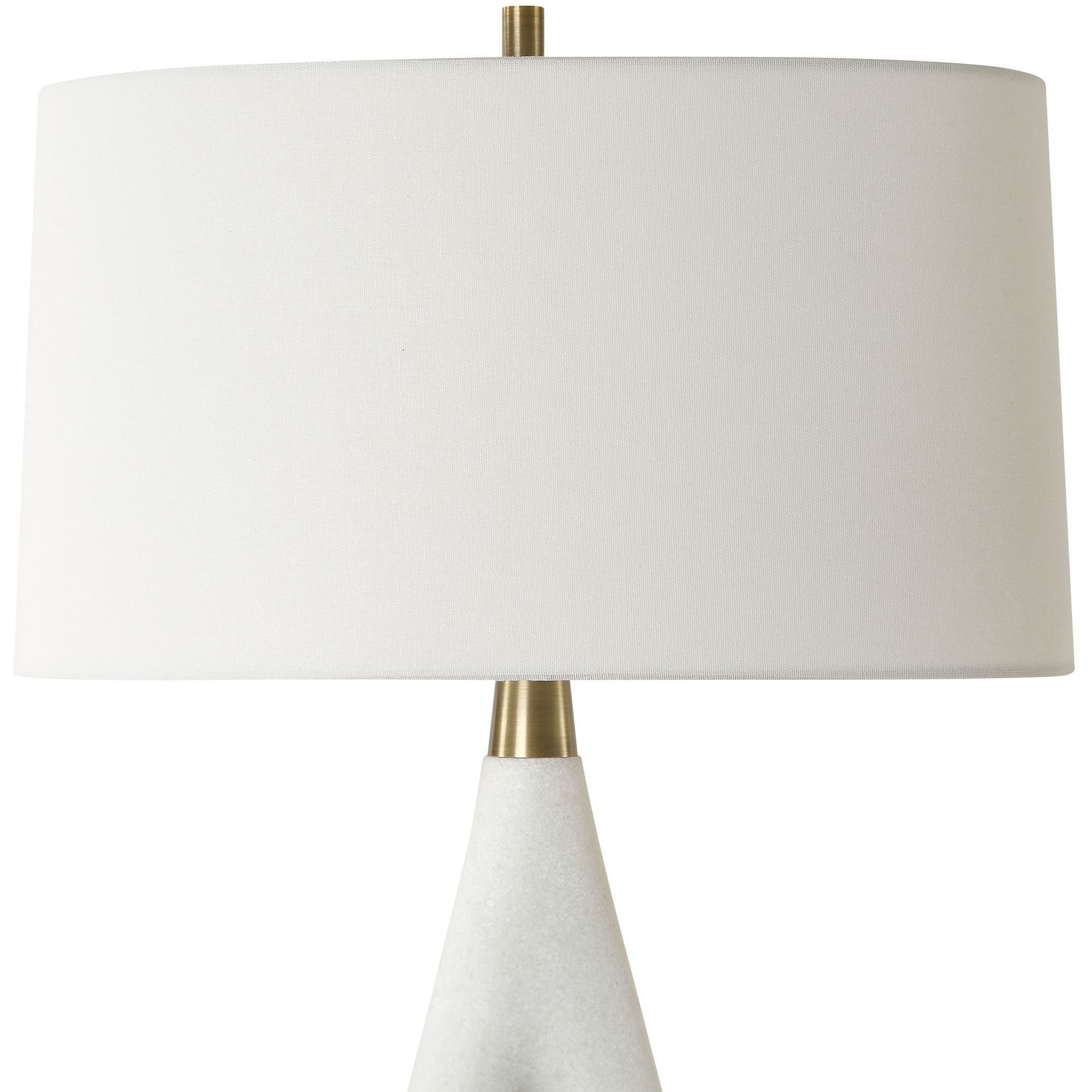 Promenade 33.25 inch 150.00 watt White Rice Stone and Antique Brass Table Lamp Portable Light