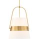 Harness 1 Light 15 inch Warm Brass Pendant Ceiling Light
