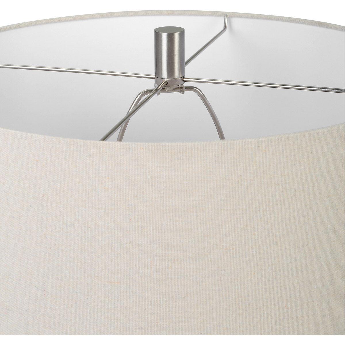 Cyclone 25 inch 150.00 watt Ivory Glaze with Striped Gray Drip Table Lamp Portable Light