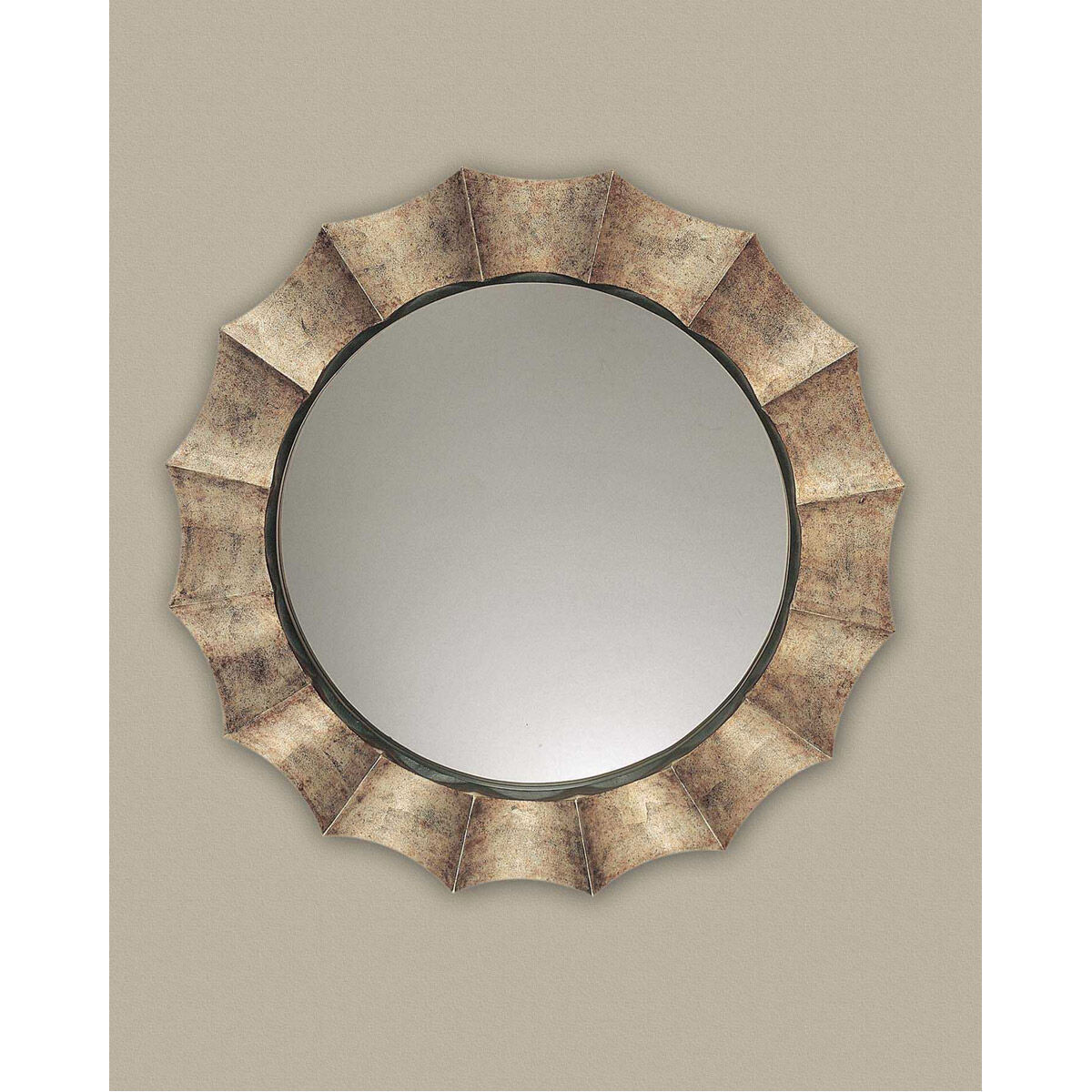 Gotham 41 X 41 inch Antique Silver Wall Mirror