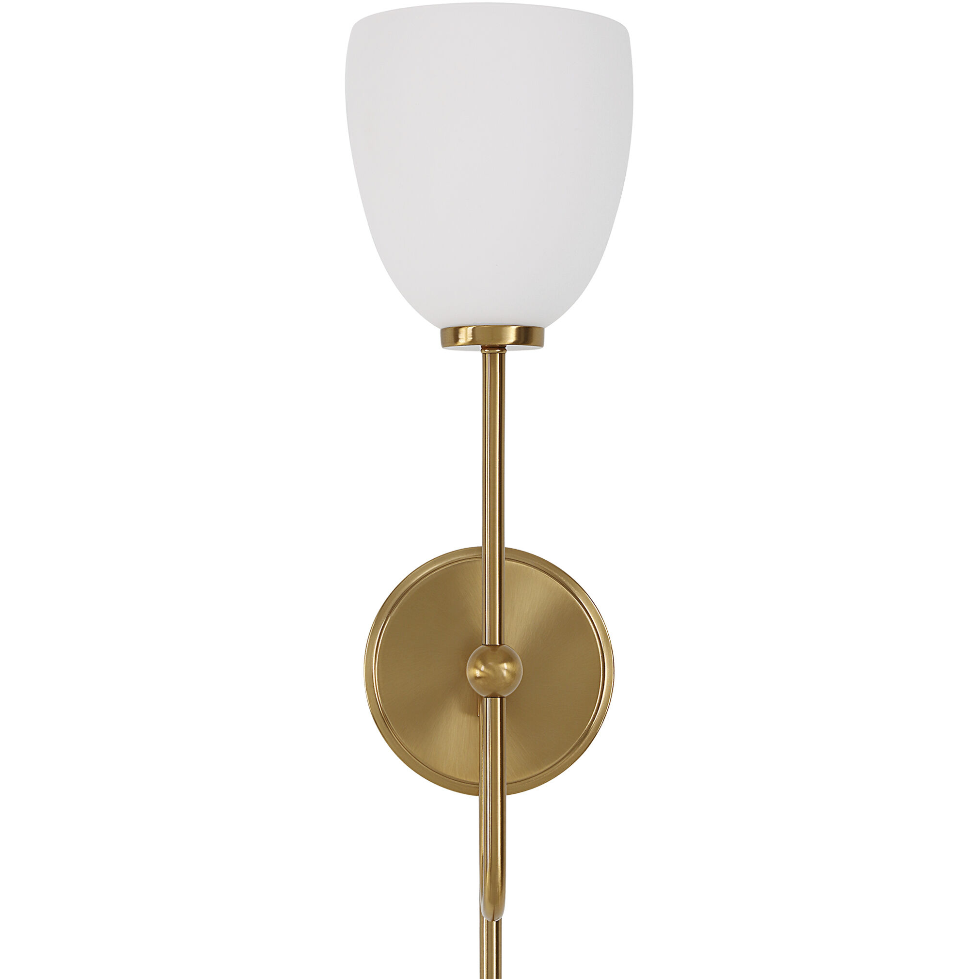 Trophy 1 Light Warm Brass Sconce Wall Light