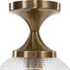 Bolla 1 Light 10 inch Aged Brass Semi Flush Mount Ceiling Light