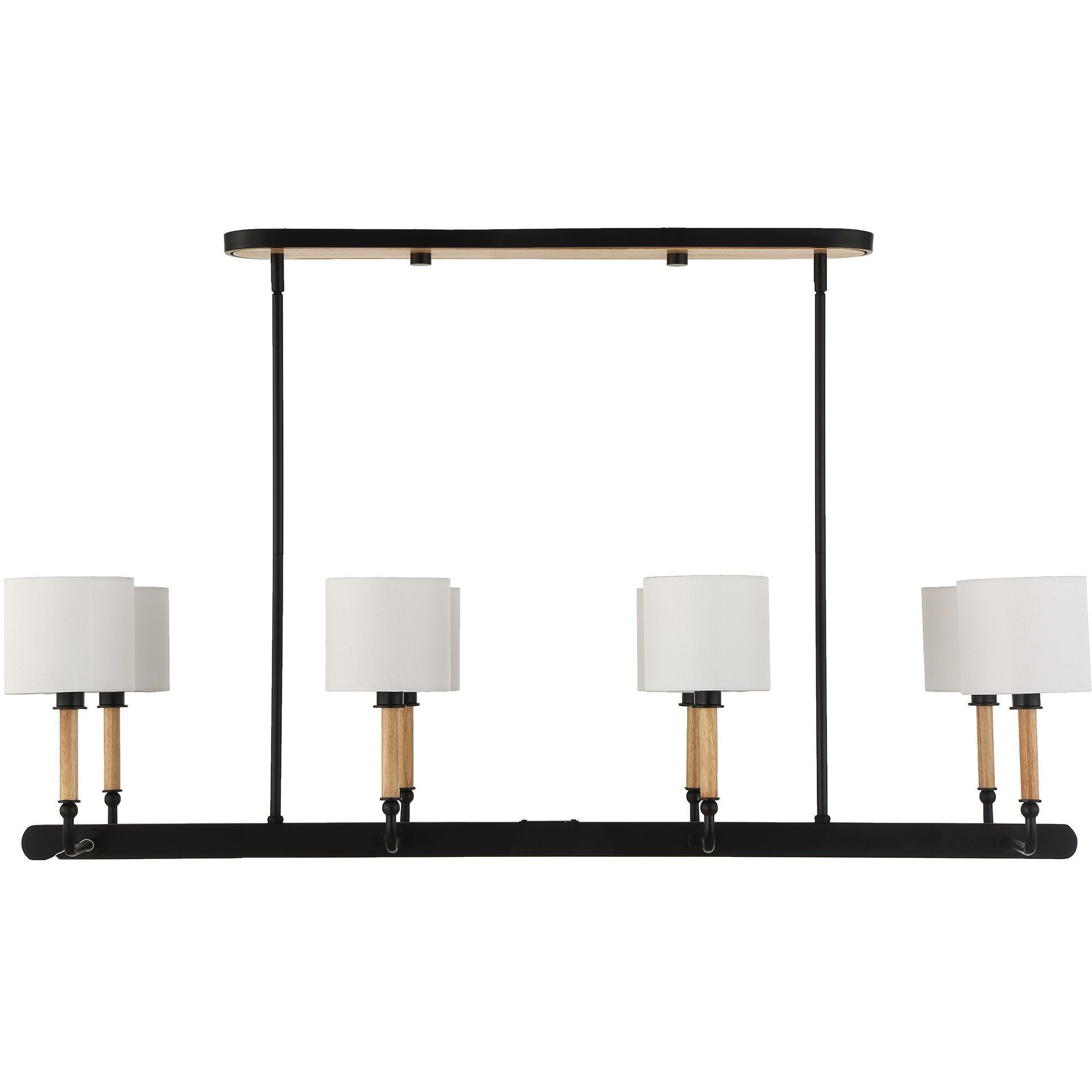 Franconia 8 Light 48 inch Matte Black Pendant Ceiling Light