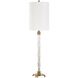 York 36.75 inch 150.00 watt Crystal and Antique Brass Buffet Lamp Portable Light