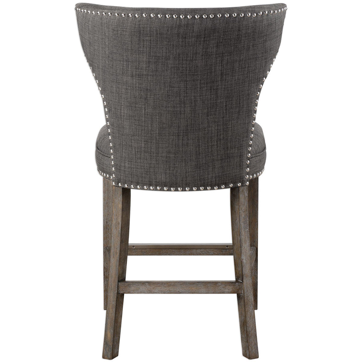 Arnaud 40 inch Warm Charcoal Gray with Honey Stained Gray Wash Counter Stool