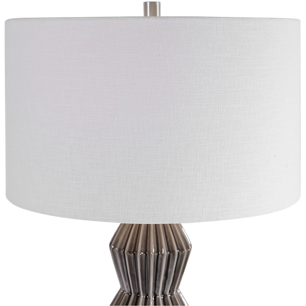 Maxime 30 inch 150 watt Smokey Gray Table Lamp Portable Light