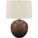 Brownell 23.75 inch 150 watt Metallic Rust Brown Glaze and Dark Bronze Table Lamp Portable Light