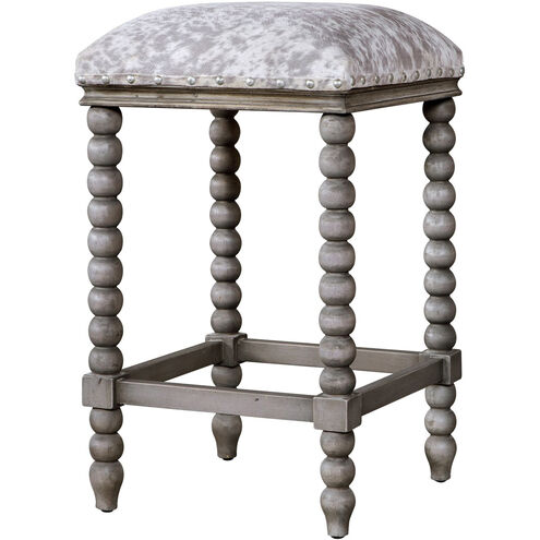Estes 26 inch French Gray with Light Gray and White Counter Stool