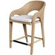 Kavali 38 inch Natural Honey and Oyster White Outdoor Counter Stool