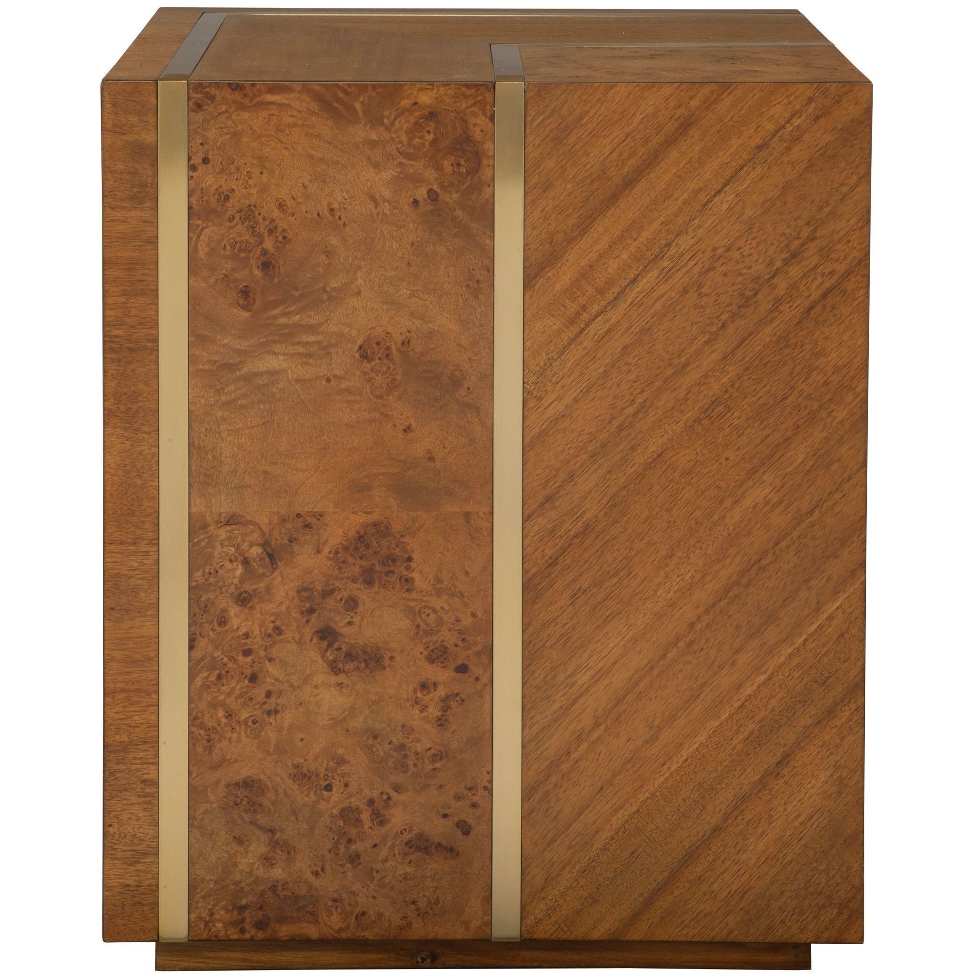 Seven Wonders 24 X 20 inch Maple Burl and Acacia and Alder Wood Side Table