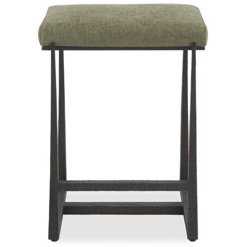 Midas 26 inch Textured Antique Bronze and Textured Moss Toned Polyester Counter Stool