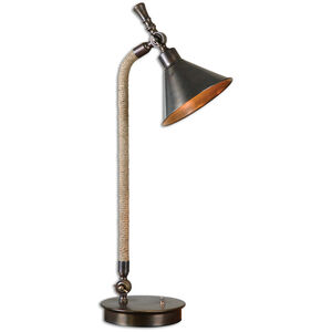 Duvall Task 28 inch 40 watt Plated Oxidized Bronze Task Lamp Portable Light