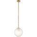 Ripple 1 Light 11.63 inch Warm Brass Pendant Ceiling Light
