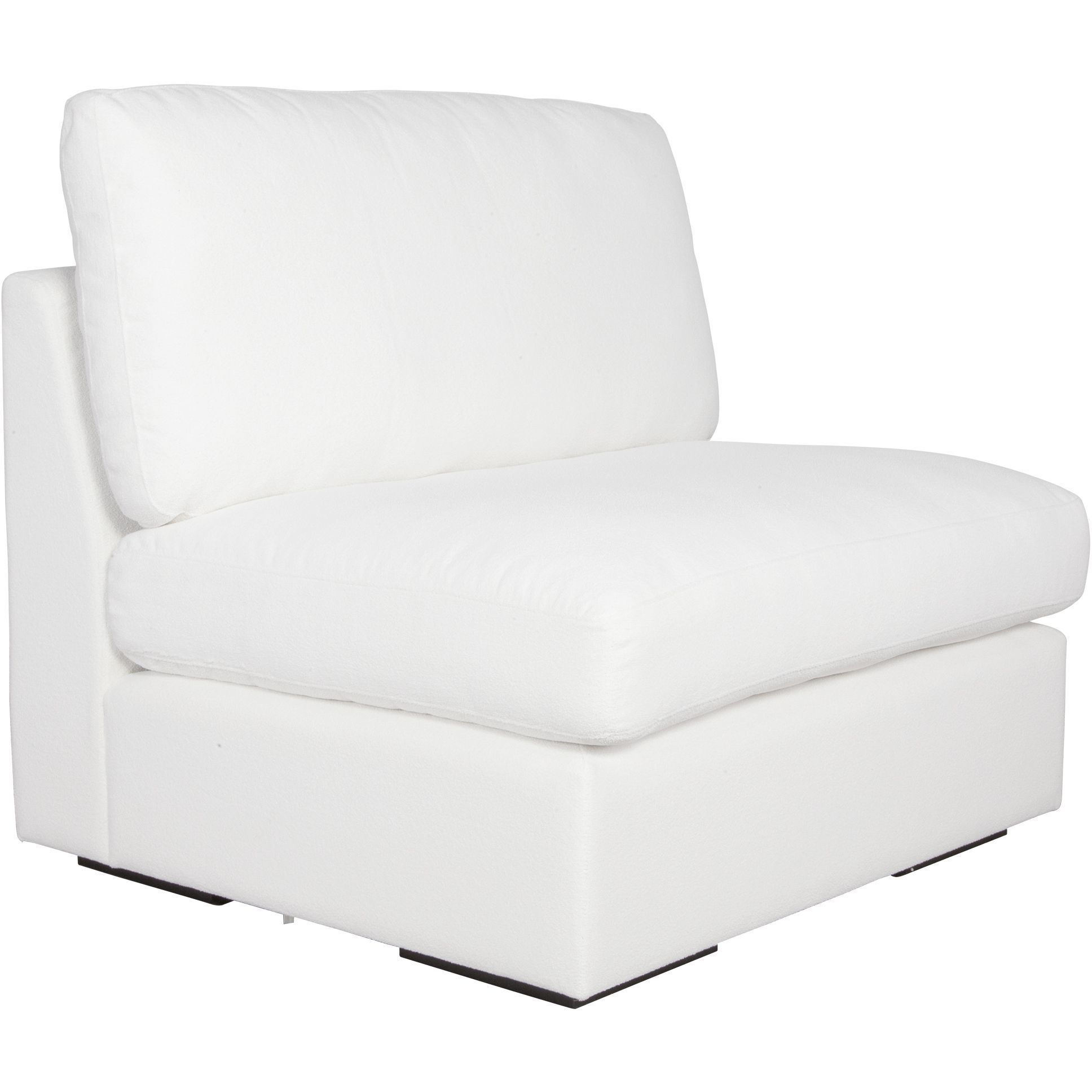 Refuge Arctic White Polyester Sofa, Armless