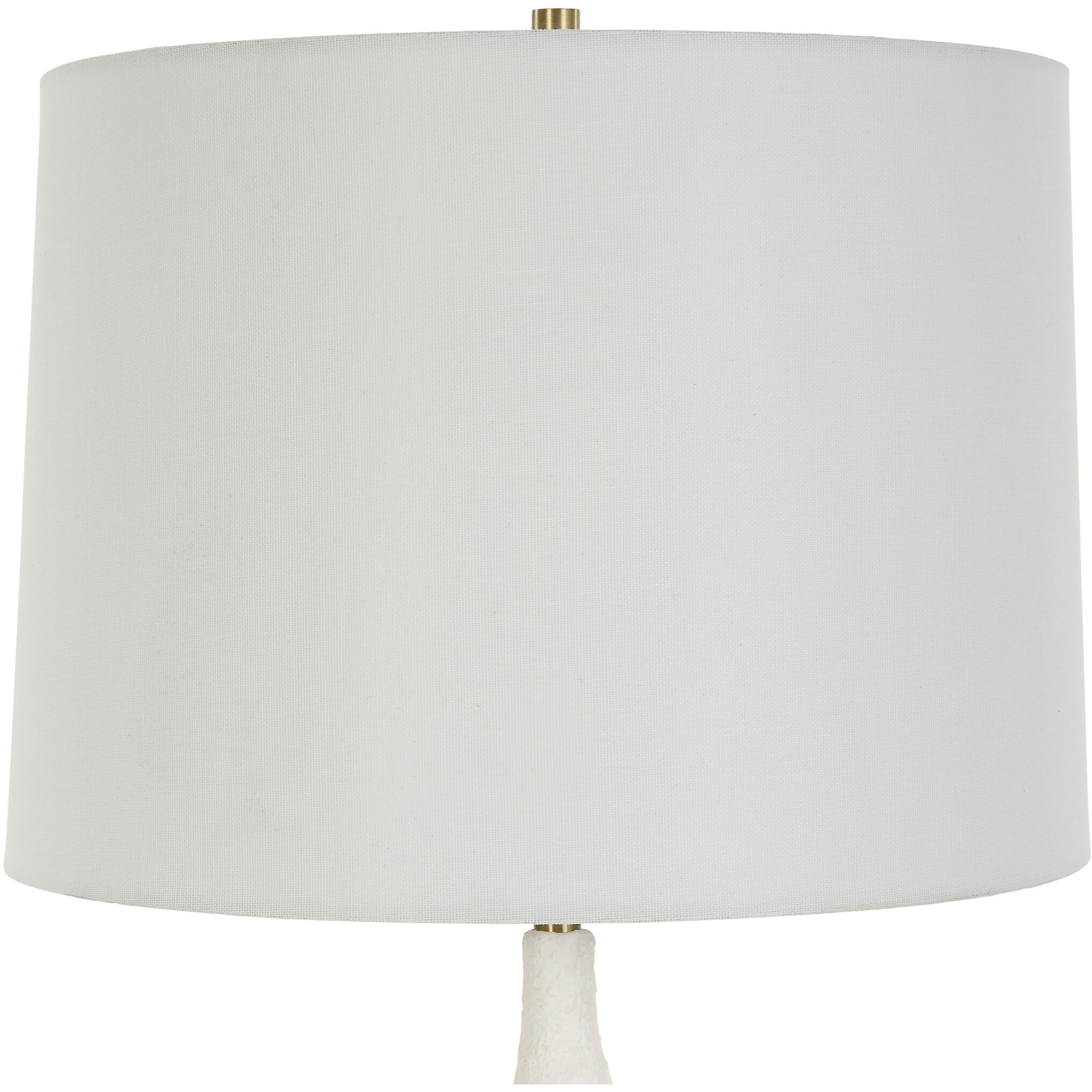 Helena 36 inch 150.00 watt Chalk White and Antique Brass with Crystal Table Lamp Portable Light