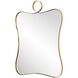 Talia 33 X 24 inch Plated Antique Brass Vanity Mirror
