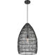 Nandi 1 Light 15 inch Matte Black Pendant Ceiling Light