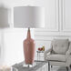Anastasia 33 inch 150.00 watt Light Pink Glaze with Crystal and Brushed Nickel Table lamp Portable Light