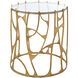 Ritual 25 X 22.05 inch Aged Gold Leaf and Clear Glass Side Table