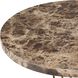Levitate 23.25 X 16 inch Brown Marble and Brass Accent Table