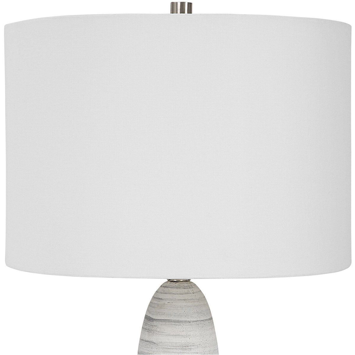 Levadia 32 inch 150.00 watt Matte White Glaze with Brushed Light Gray Table Lamp Portable Light