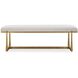 Midas Textured Antique Gold and Driftwood Toned Polyester Bench