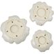 Selene Mottled Gray Glaze With Warm Caramel Edging Wall Decor, Set of 3