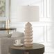 Uplift 30 inch 150 watt Bleached Wood and Nickel Table Lamp Portable Light