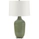 Dulcich 28.75 inch 150 watt Green Glaze and Antique Brass Table Lamp Portable Light
