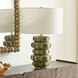 Masau 27.25 inch 150 watt Moss Green Glaze and Antique Brass Table Lamp Portable Light
