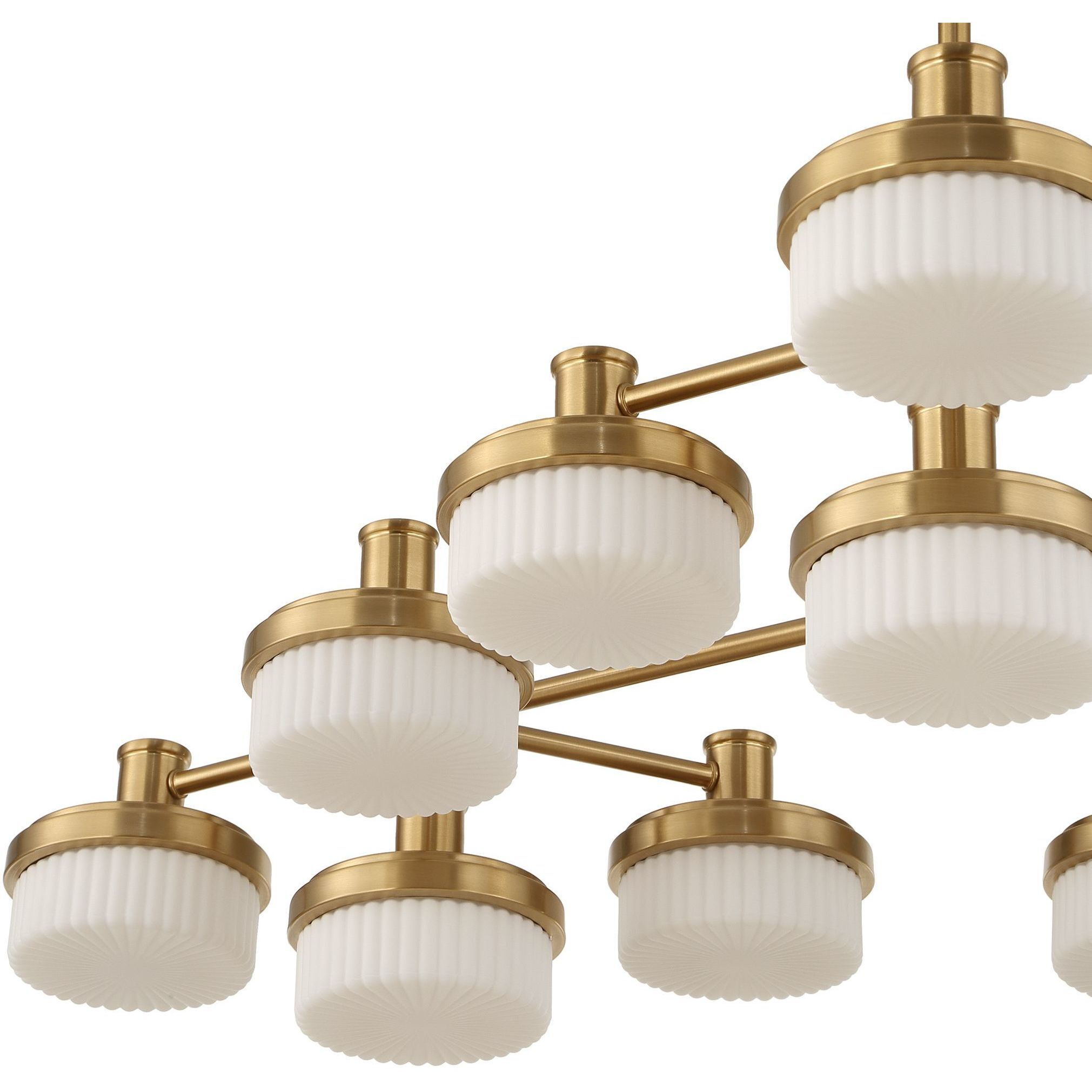 Wedge 12 Light 40.63 inch Warm Brass Chandelier Ceiling Light
