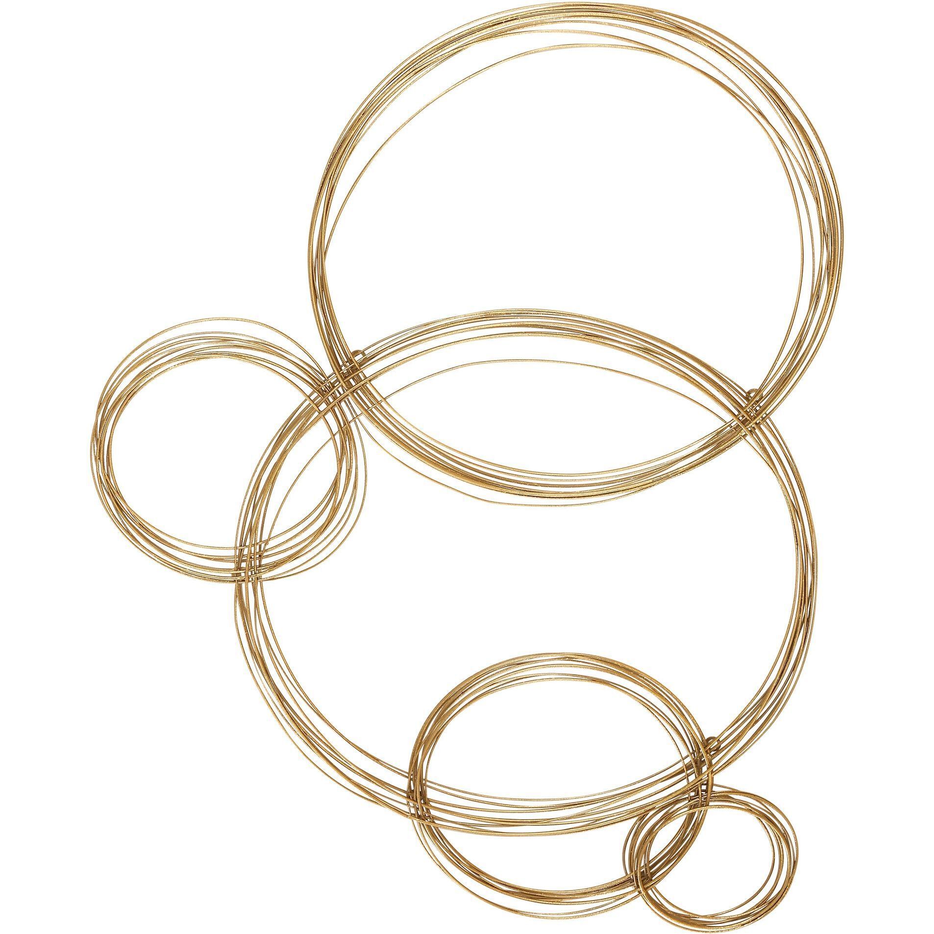 Golden Bubbles 34.25 X 24.75 inch Metal Wall Decor