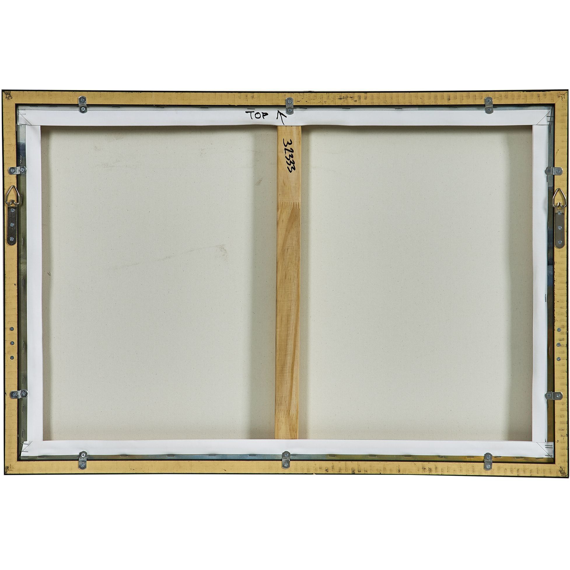 Folded Hills Cool Sky Blue and Honey Yellow Framed Landscape Art