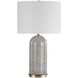 Dapple 29.5 inch 150.00 watt White Dapple on Dark Chocolate and Brushed Antique Brass Table Lamp Portable Light