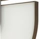 Encase 30.5 X 23.5 inch White Glass and Antique Gold Mirror
