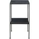 Sherwood 25 X 13 inch Matte Black with Black Honed Marble Accent Table