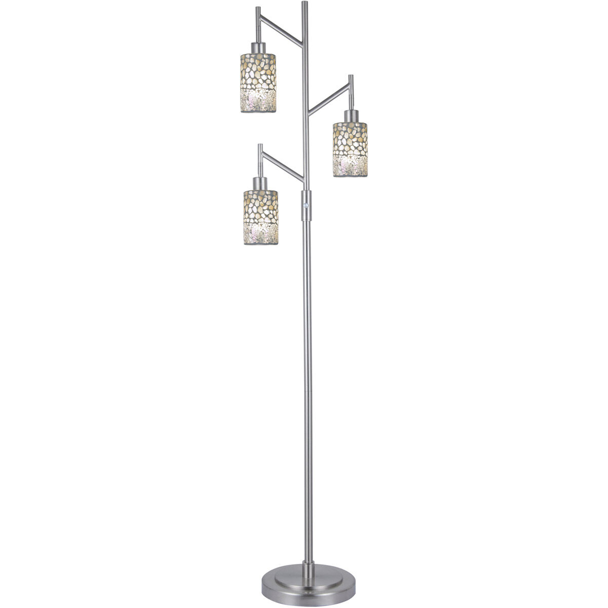 Evelyn 68 inch 60.00 watt Satin Nickel Floor Lamp Portable Light