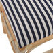 Laguna Navy and White with Naturally Finished Solid Wood Bench, Small