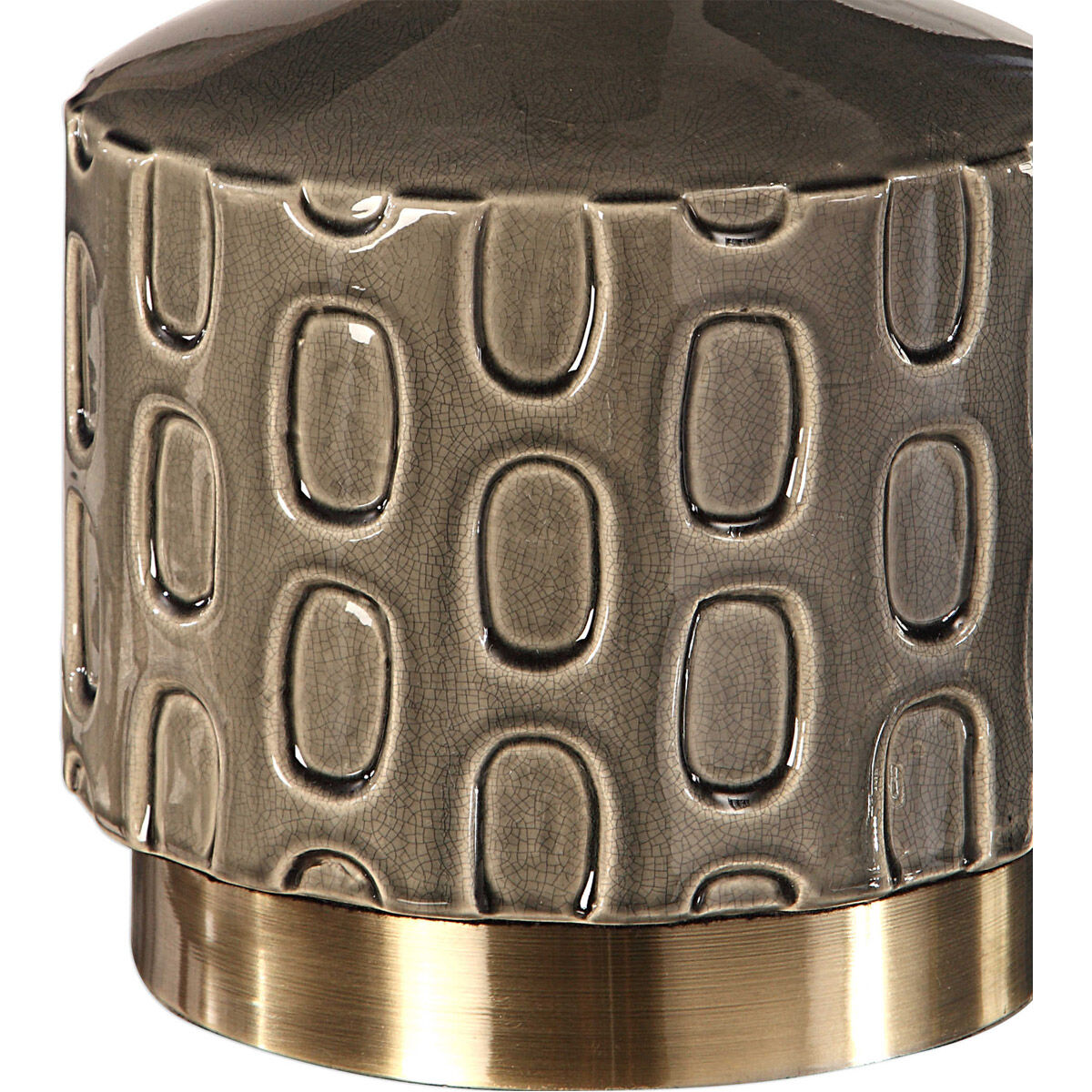 Darrin 30 inch 150 watt Crackled Blue Gray Glaze and Antique Brass Table Lamp Portable Light